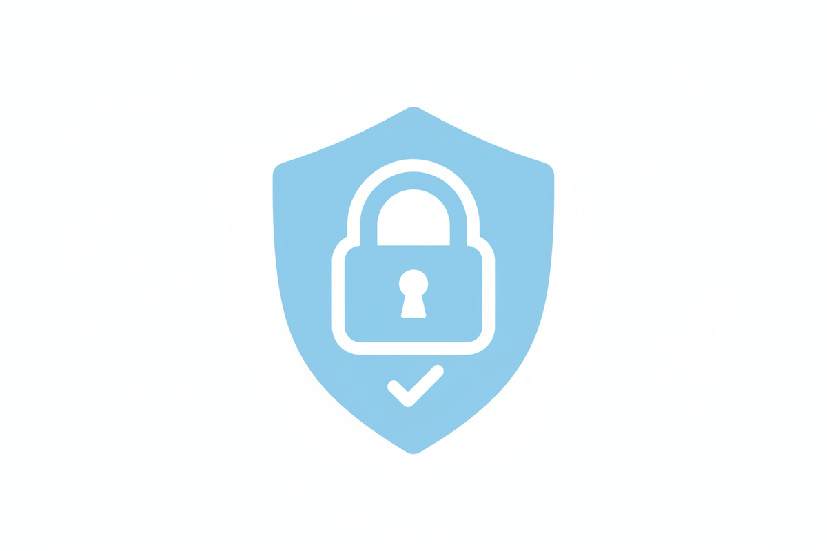 Maak een lichtblauwe icoontje om te gebruiken bij kopje veilig betalen zonder tekst of lijntje